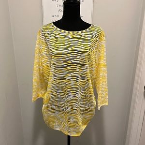 Yellow Sheer Blouse by Ruby Rd